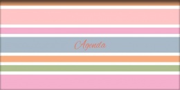 Zsebnaptár, fekvő elrendezésű, DAYLINER, "Colors Stripes"